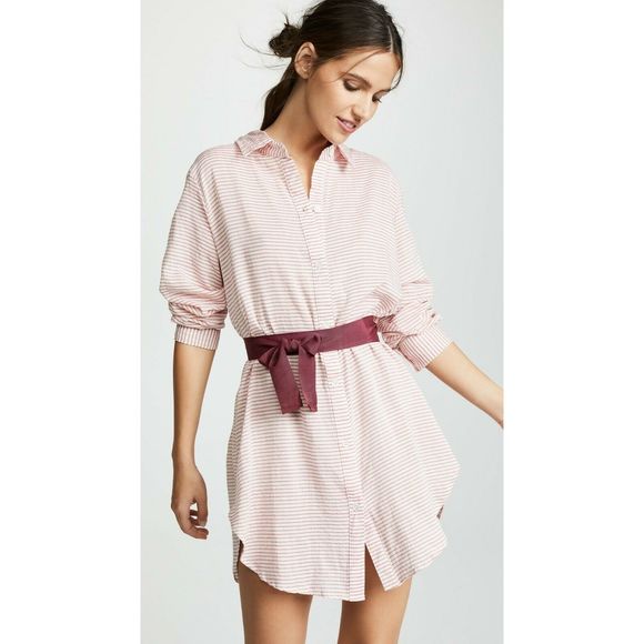 Eberjey Dresses & Skirts - Eberjey Striped Strada Jack Cover Up Shirt Dress S